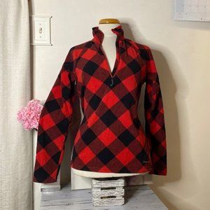 🌷Eddie Bauer🌷 Red Flannel Fleece Sweater